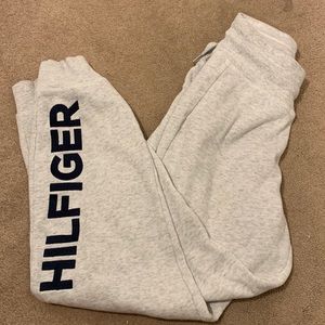 medium light gray tommy hilfiger sport sweatpants